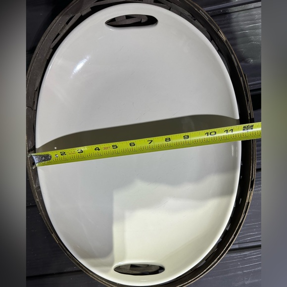 LARGE Longaberger Platter with Basket - Picture 3 of 4